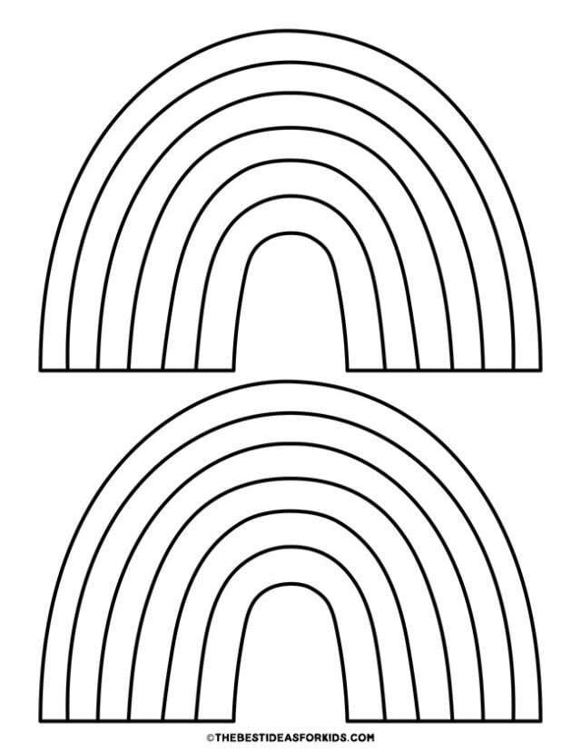 2 rainbows per page template