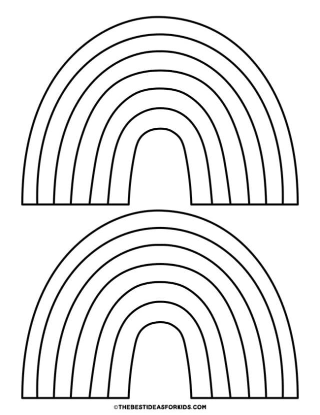 2 rainbows per page template