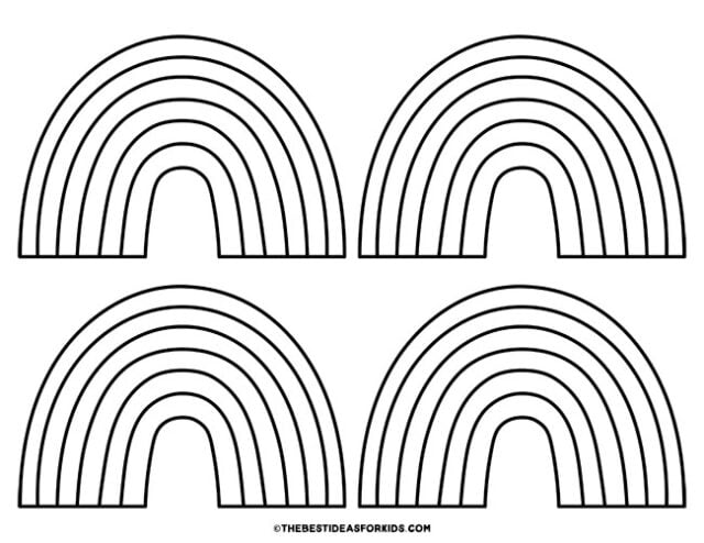 4 rainbows per page template