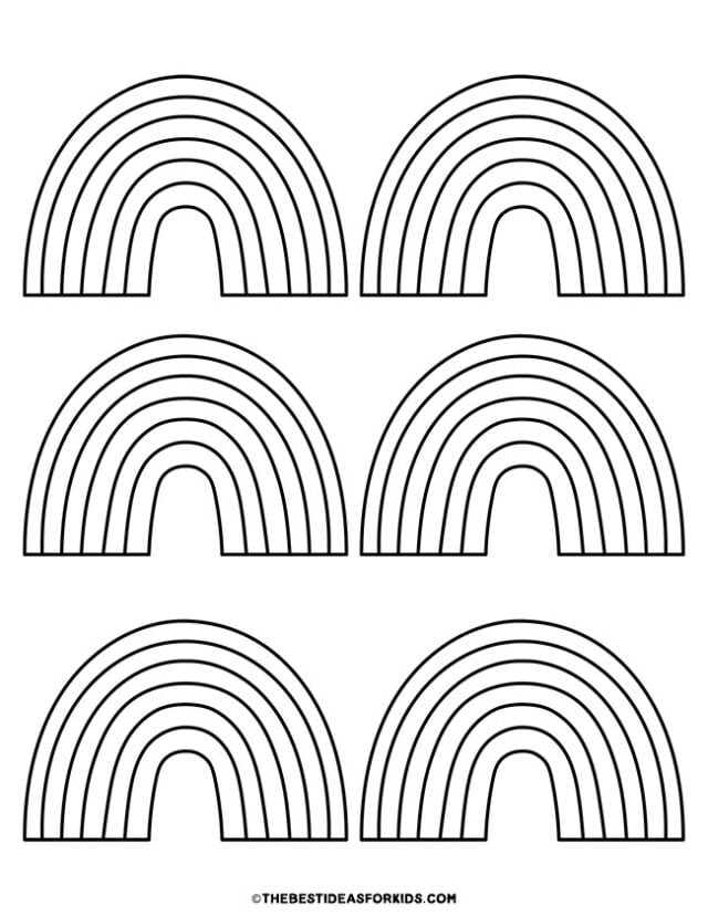 6 rainbows per page template