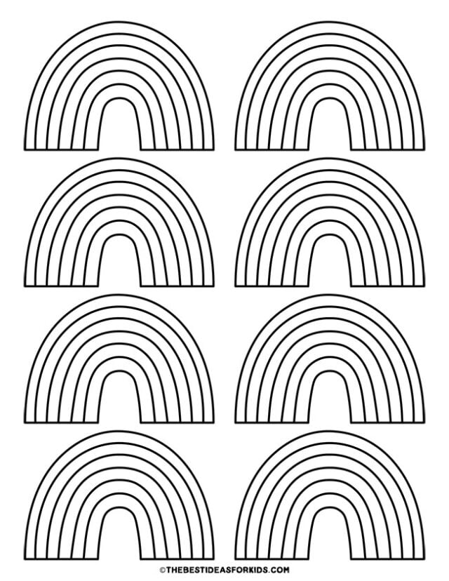 8 rainbows per page template