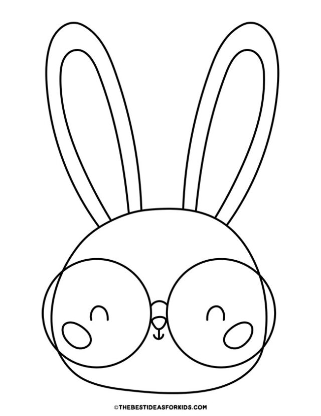 Bunny with Glasses Coloring page