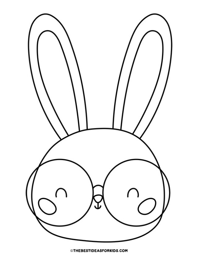 Bunny with Glasses Coloring page