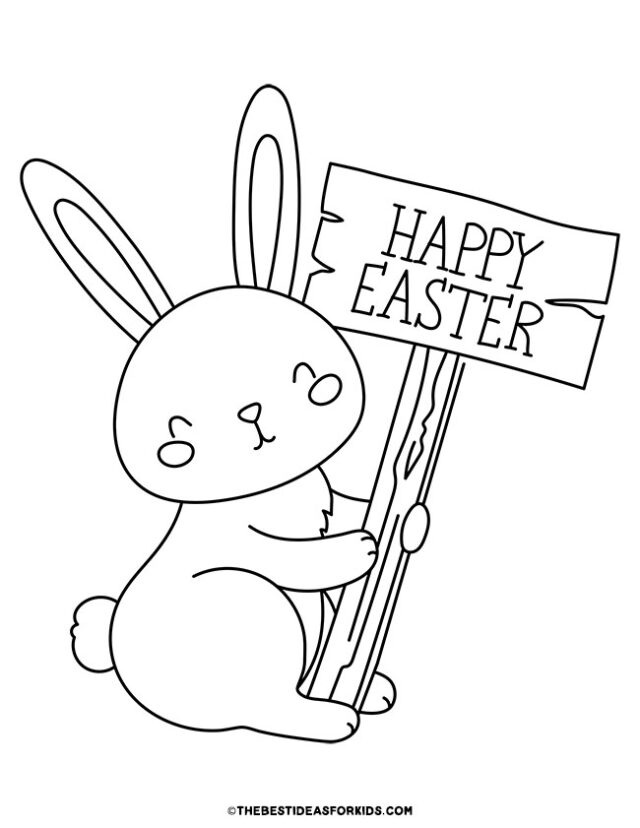 Easter Bunny Coloring Page