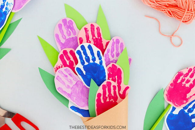 Handprint Flower Bouquet Craft