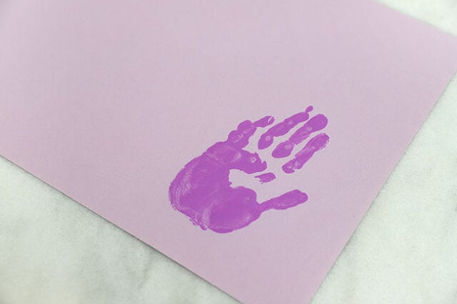 Hand stamping onto paper