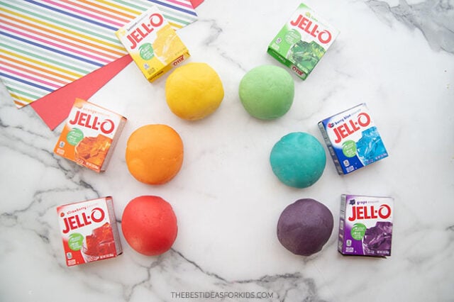 Homemade Jello Playdough