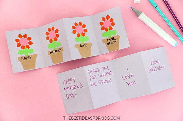 Mother's Day Flower Finger Paint Card