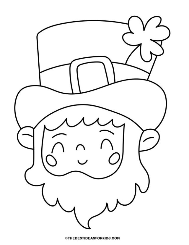 Smiling Leprechaun coloring page