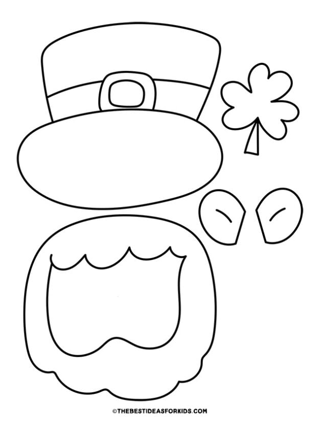 build your own leprechaun coloring page