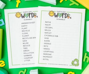 earth day word scramble cover