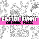 easter bunny coloring page cover