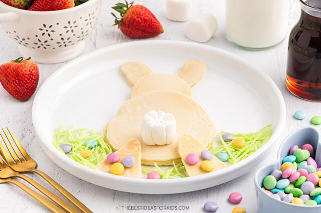easter bunny with a tail pancake
