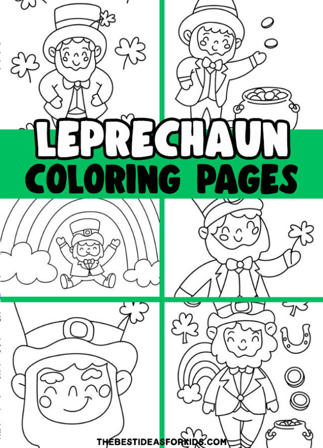 leprechaun coloring page pin