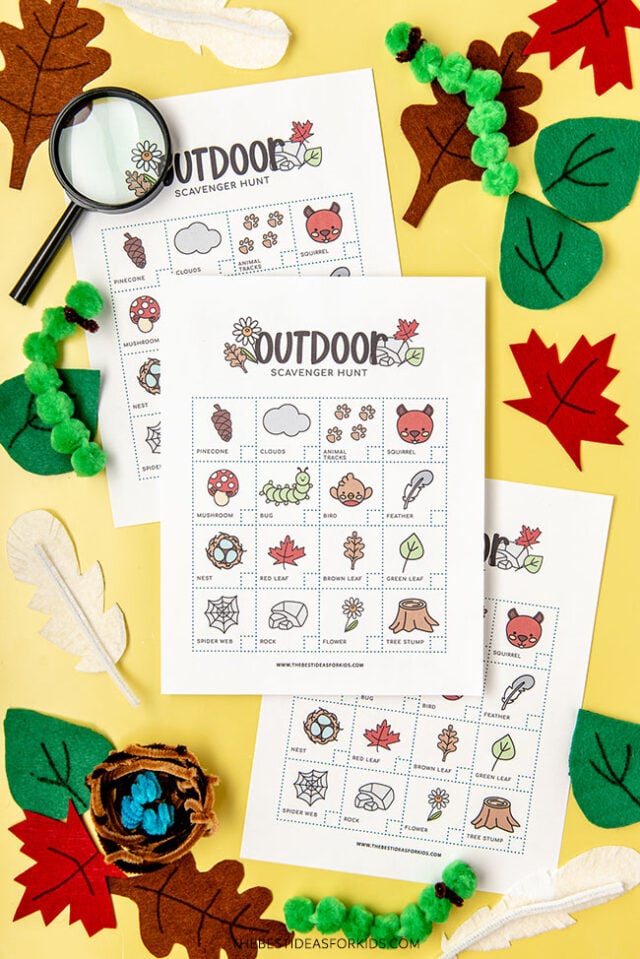 outdoor scavenger hunt for kids