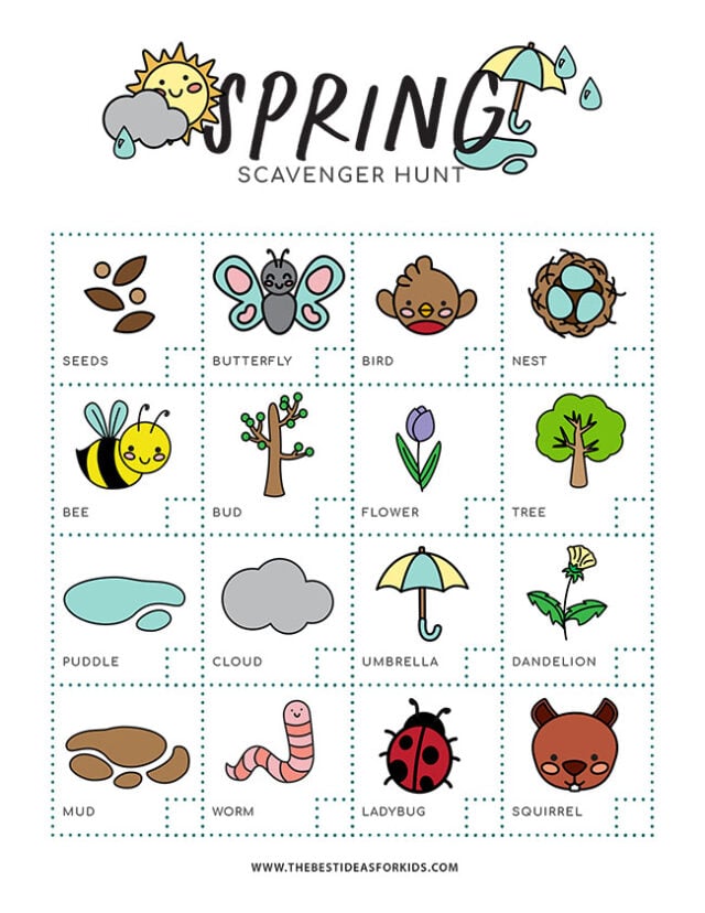 spring scavenger hunt page