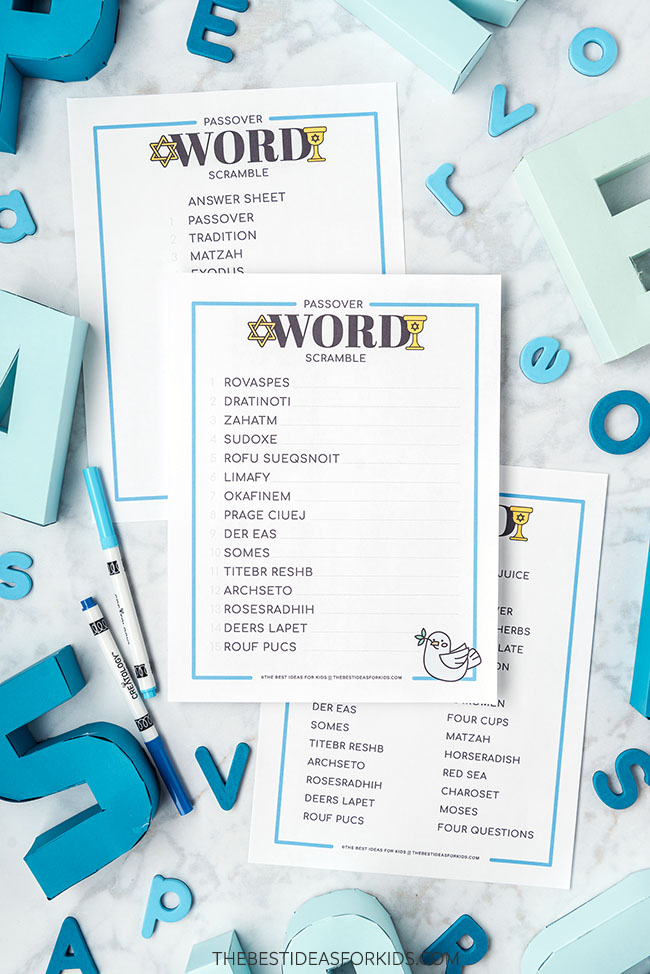 Passover Word Scramble (Free Printable) - The Best Ideas for Kids