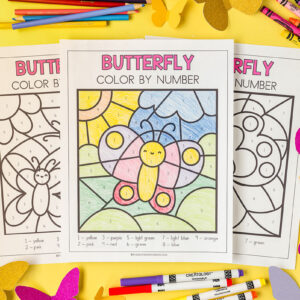 butterfly color by number cover