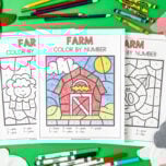 farm color by number cover