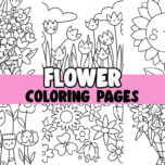 flower coloring page cover