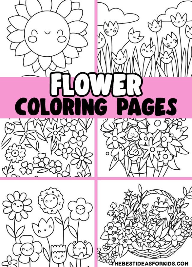 flower coloring page free printables