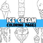 ice cream coloring page cover