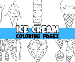 ice cream coloring page cover
