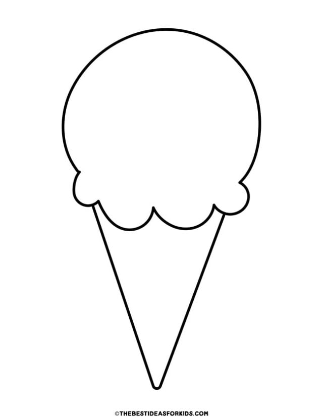 ice cream cone coloring page