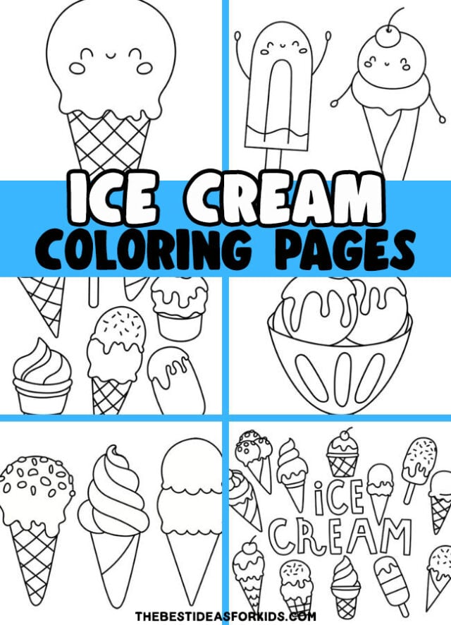 ice cream coloring page pin