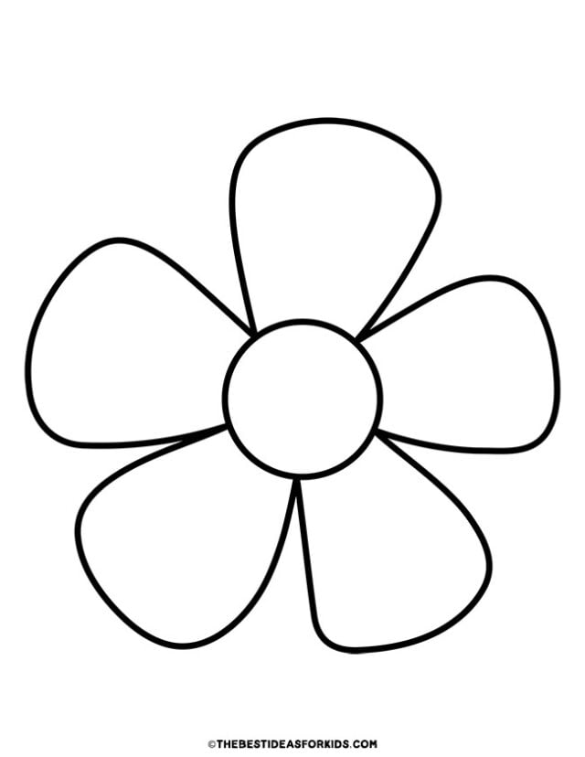 large cute flower template