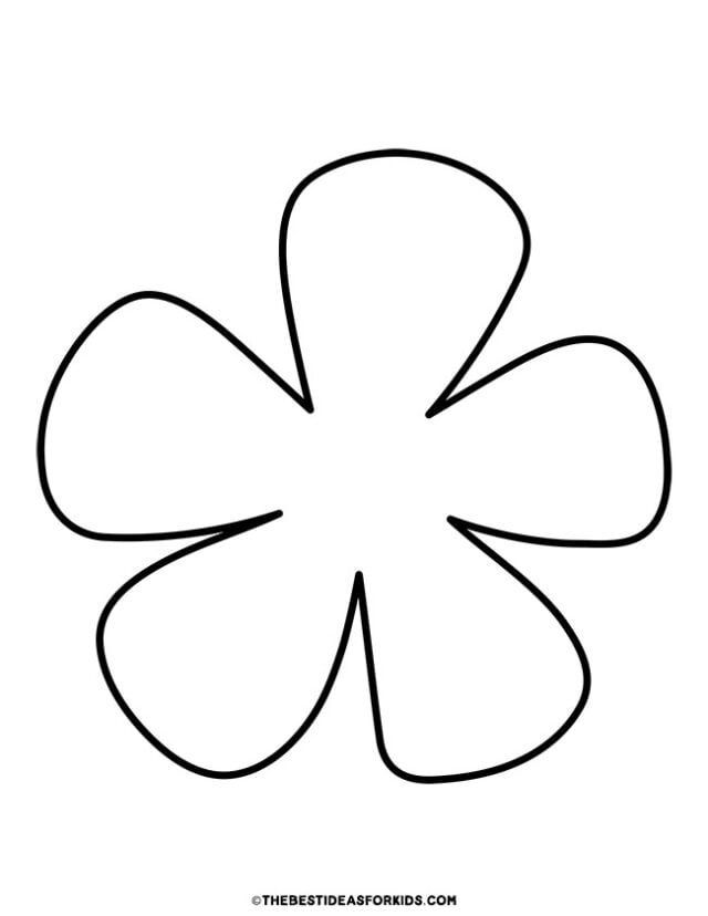 large simple cute flower template