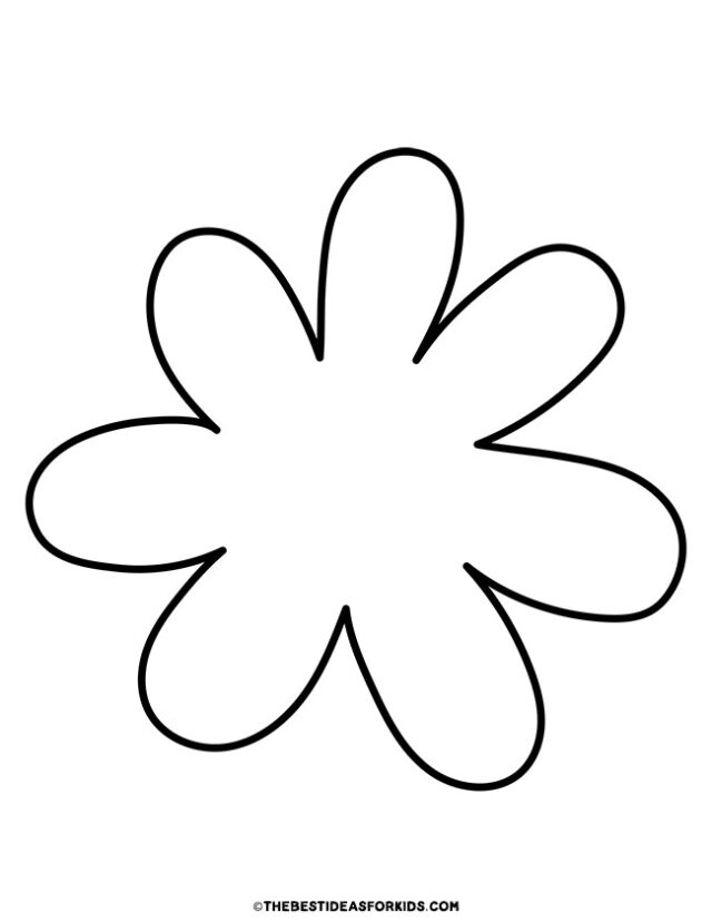 large simple flower template