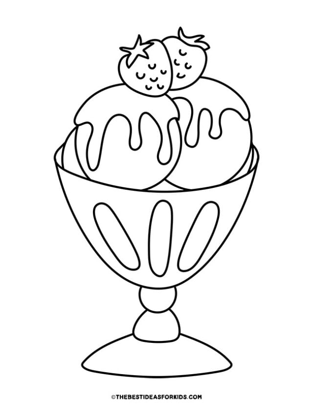 strawberry ice cream sundae