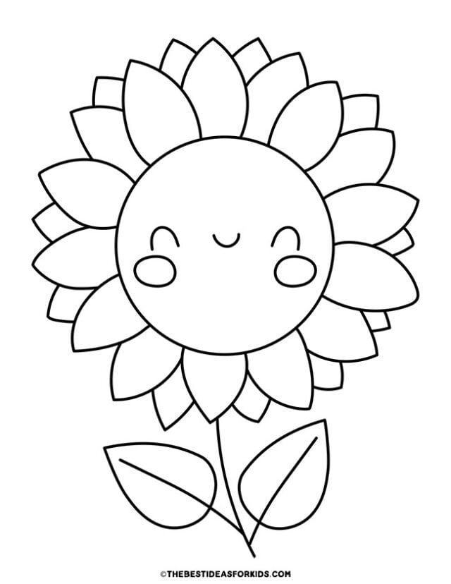 sunflower coloring page
