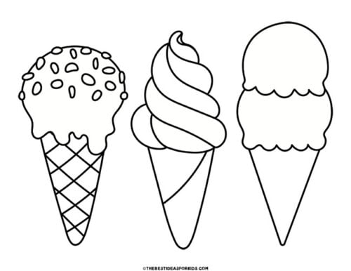 Ice Cream Coloring Pages (Free Printables) - The Best Ideas for Kids