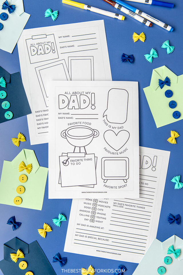 All About My Dad Free Printable