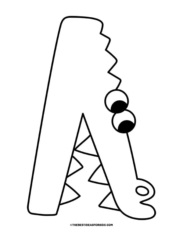 Alligator A Coloring Page