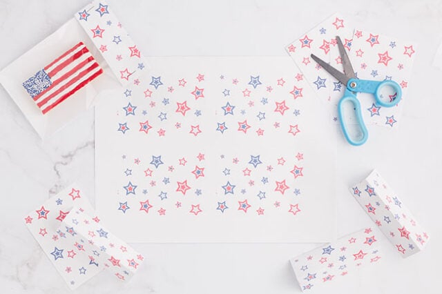 Cutting paper bag toppers