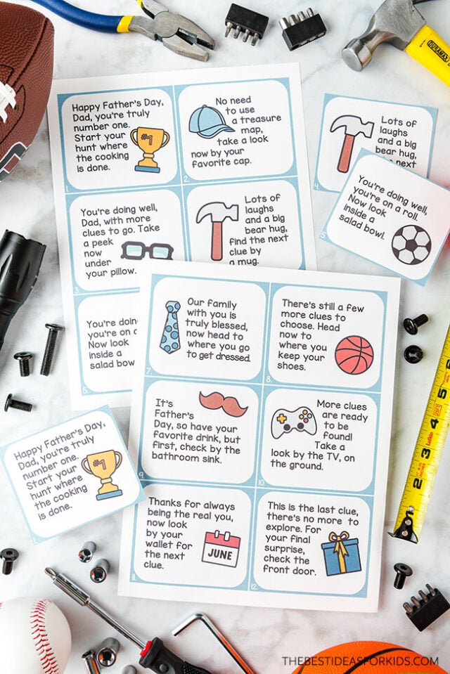 Father's Day Scavenger Hunt Free Printable