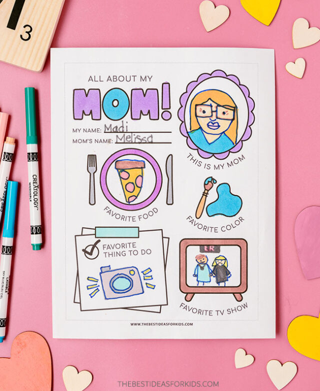 Free Printable All About My Mom Sheet