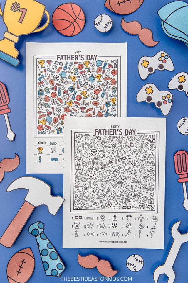 Free Printable I Spy Father's Day