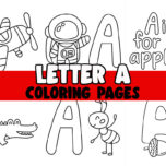 Letter A Coloring Pages