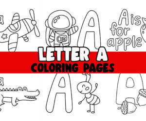 Letter A Coloring Pages