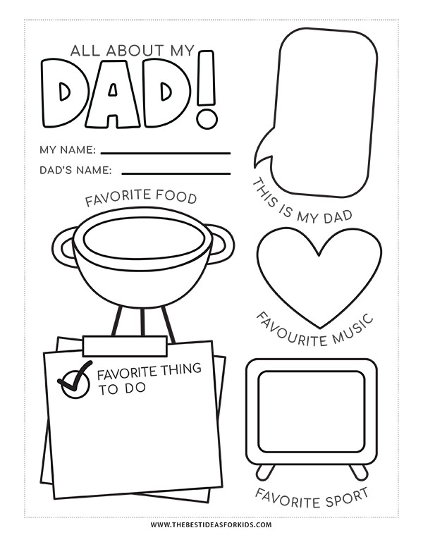 All About My Dad Printable Free Templates The Best Ideas For Kids