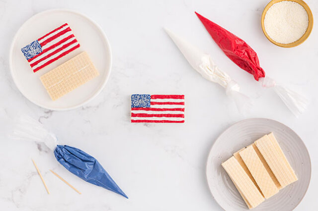 White stripes on cookie