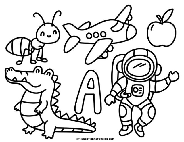 letter a coloring page