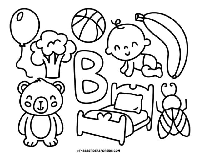 letter b coloring page