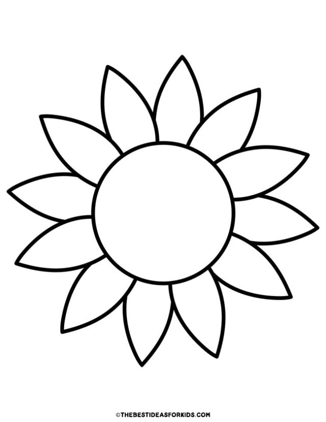 simple sunflower template
