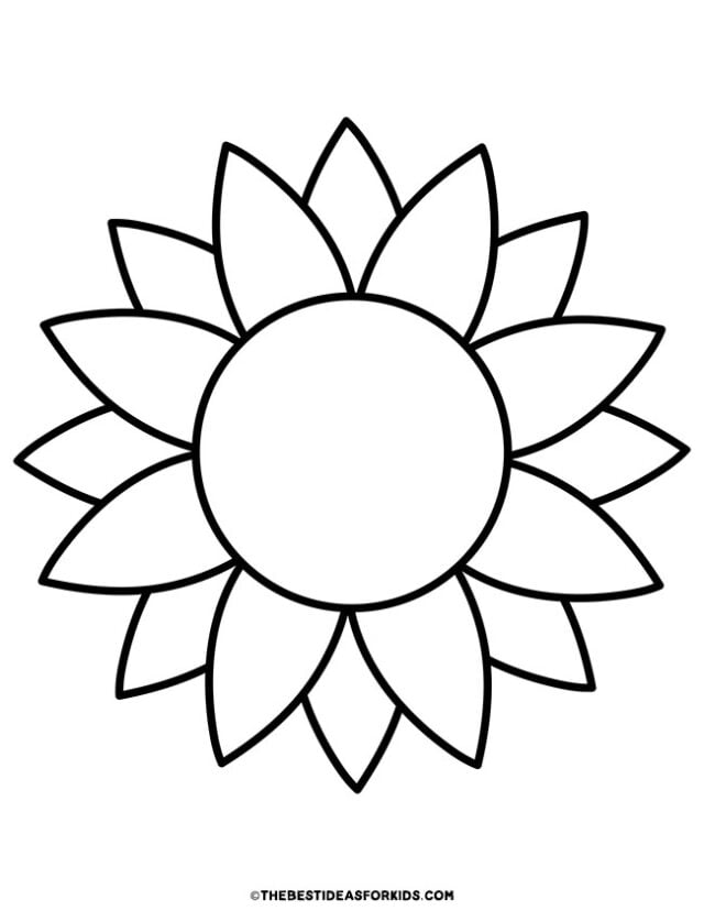 sunflower layered petals template