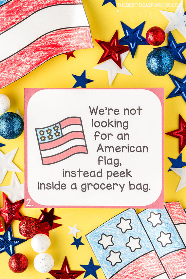 4th of july scavenger hunt clues